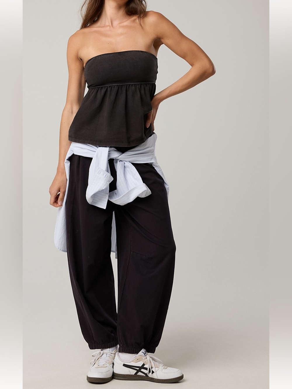 Aerie OG Crop Top Bandeau Peplum - Picture 5 of 5